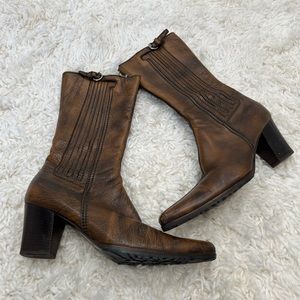 Miu Miu soft leather zip up boots size 39.5